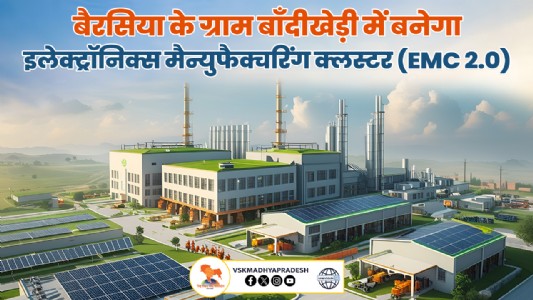 बैरसिया के ग्राम बाँदीखेड़ी में बनेगा इलेक्ट्रॉनिक्स मैन्युफैक्चरिंग क्लस्टर (EMC 2.0)