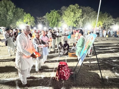 संघ शिक्षा वर्ग ब्यावरा मे शिक्षार्थीयों ने किया मातृहस्त भोजन