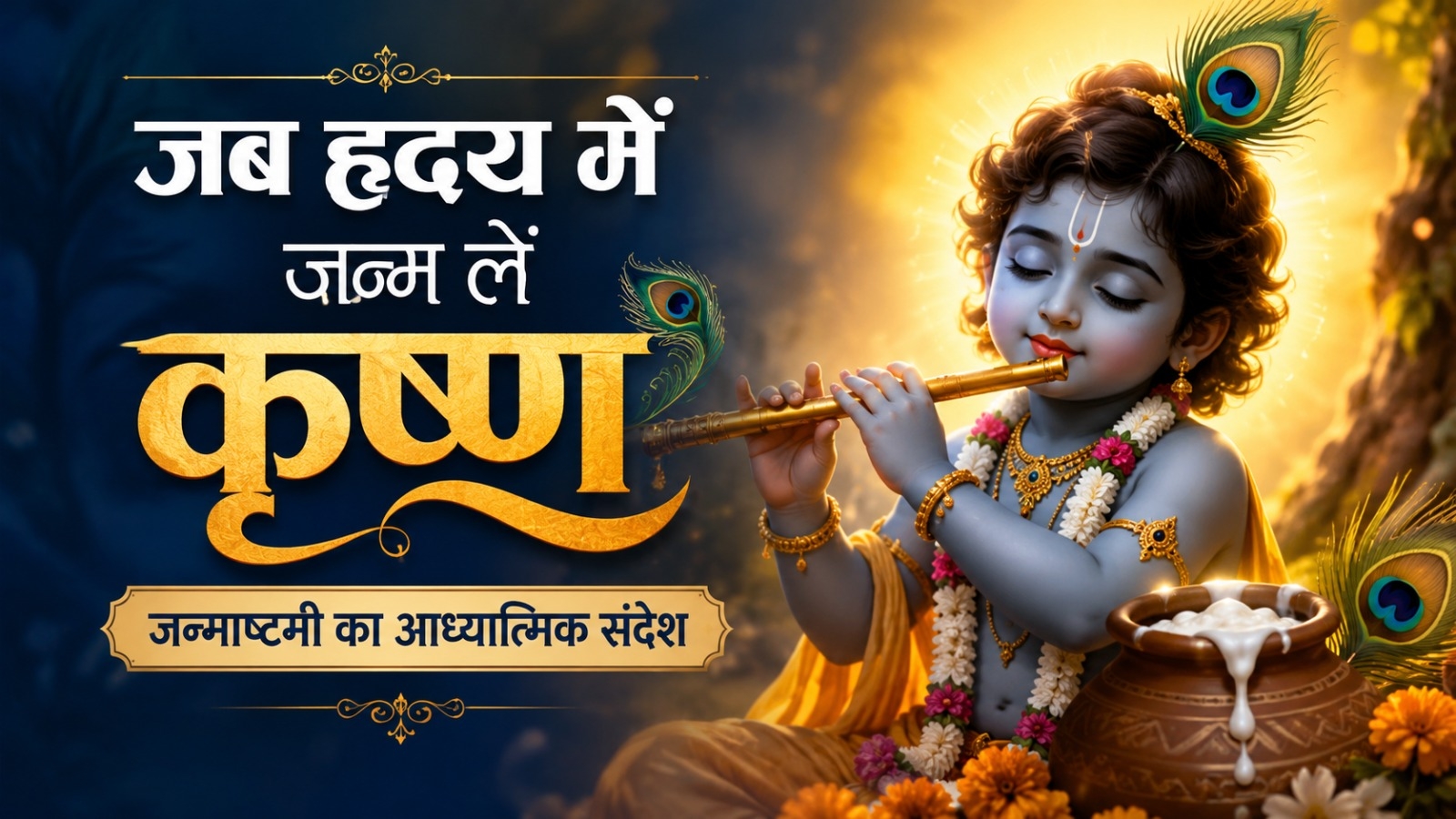 जब हृदय में जन्म लें कृष्ण : जन्माष्टमी का आध्यात्मिक संदेश
