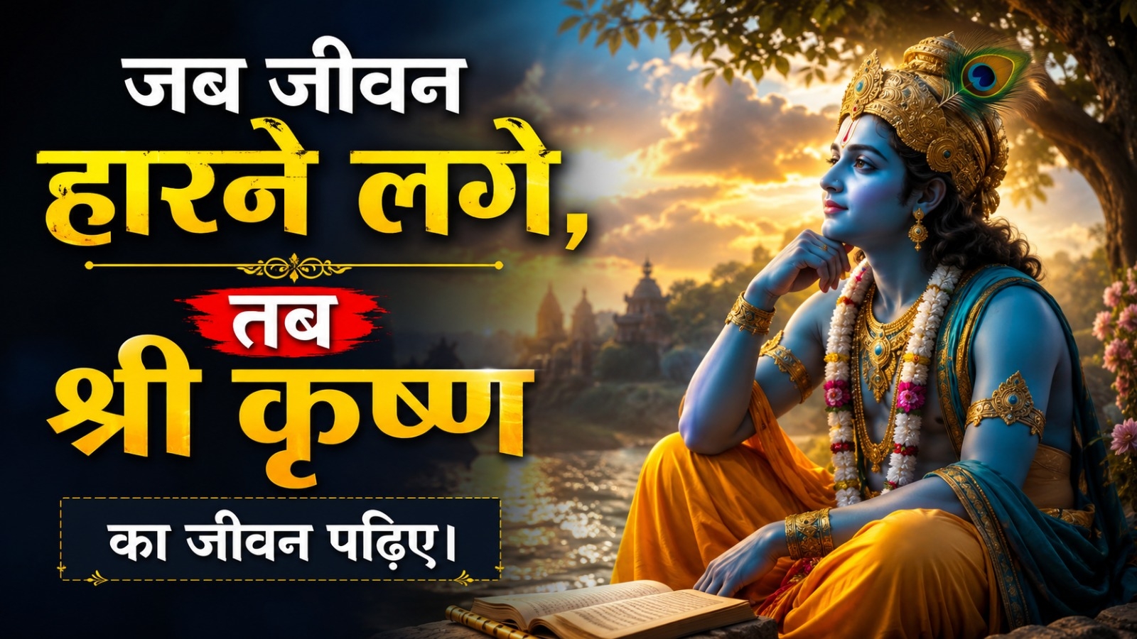 जब जीवन हारने लगे, तब श्री कृष्ण का जीवन पढ़िए।